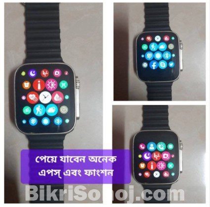8 Ultra Smart Watch with Box,Charger & Black Belt